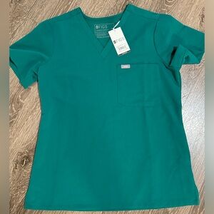 women's Dark Harbor Catarina - One-Pocket Scrub Top™ - S / hunter green